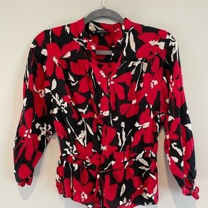 ✨ANNE KLEIN SILK FLORAL BLOUSE✨